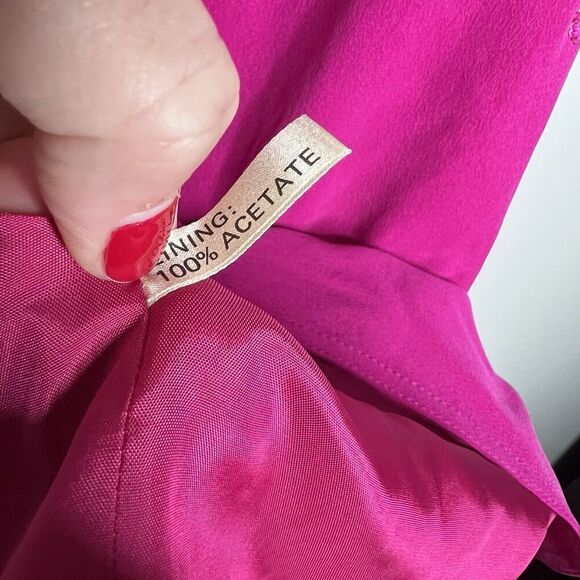 Adam Douglass Vintage Silk‎ Blazer Womens XL Embroidered Beaded Pink Boho 90s - Picture 11 of 16